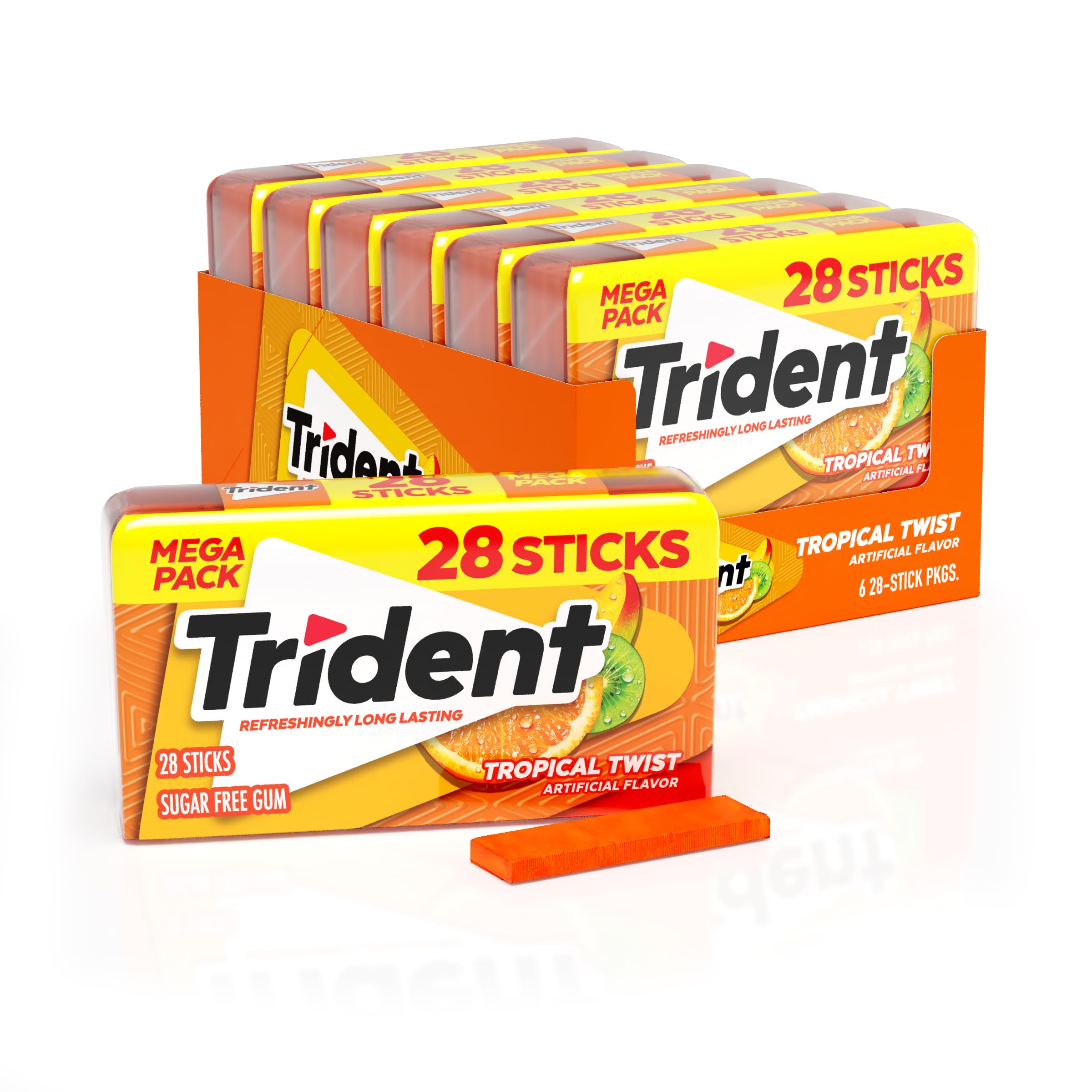Amazon.com: Trident Tropical Twist Sugar-Free Gum, 6 Packs of 28